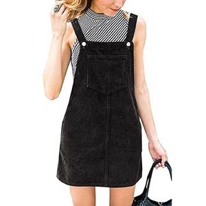Altar’d State black corduroy overall dress. Small.